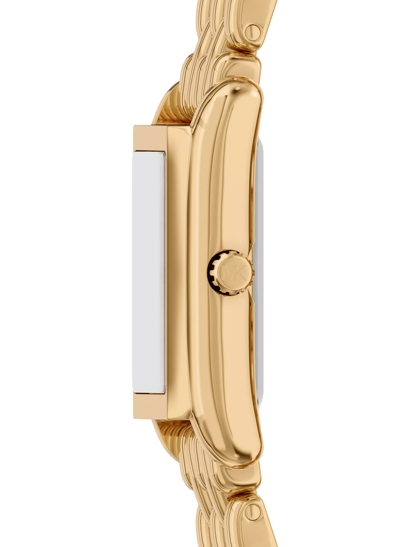 Michael Kors gold-tone Essex Tank watch, UK version