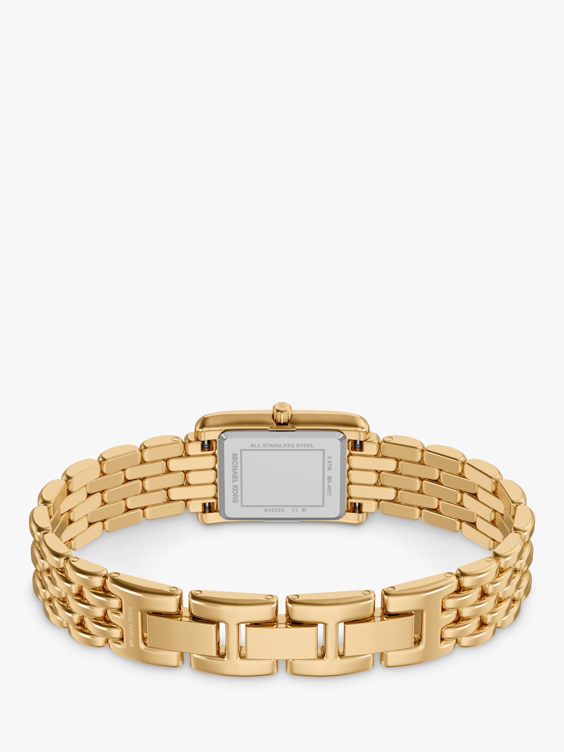 Michael Kors gold-tone Essex Tank watch, UK version
