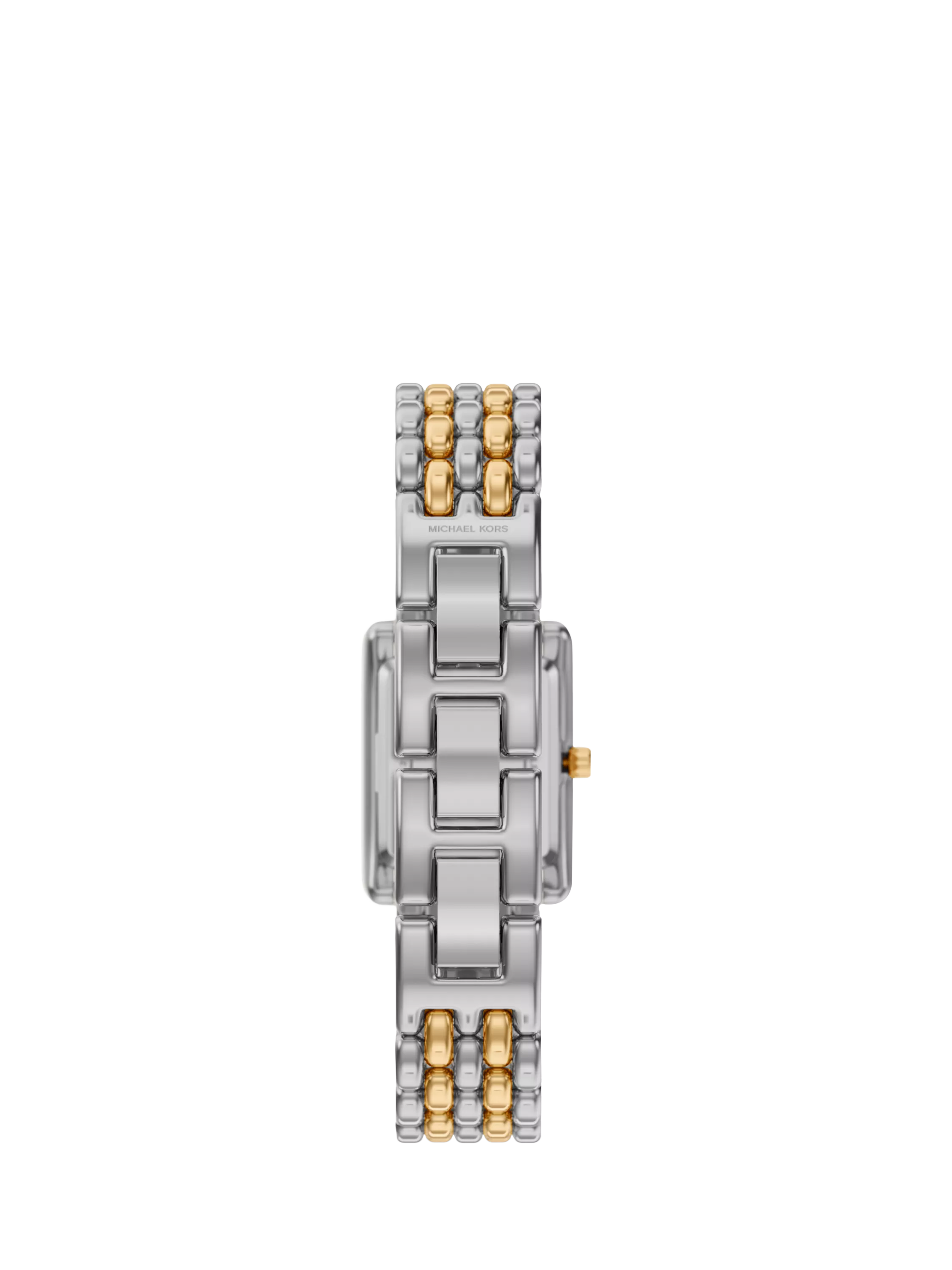 Michael Kors Essex Tank two-tone watch with link bracelet, UK version