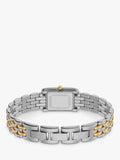 Michael Kors Essex Tank two-tone watch with link bracelet, UK version