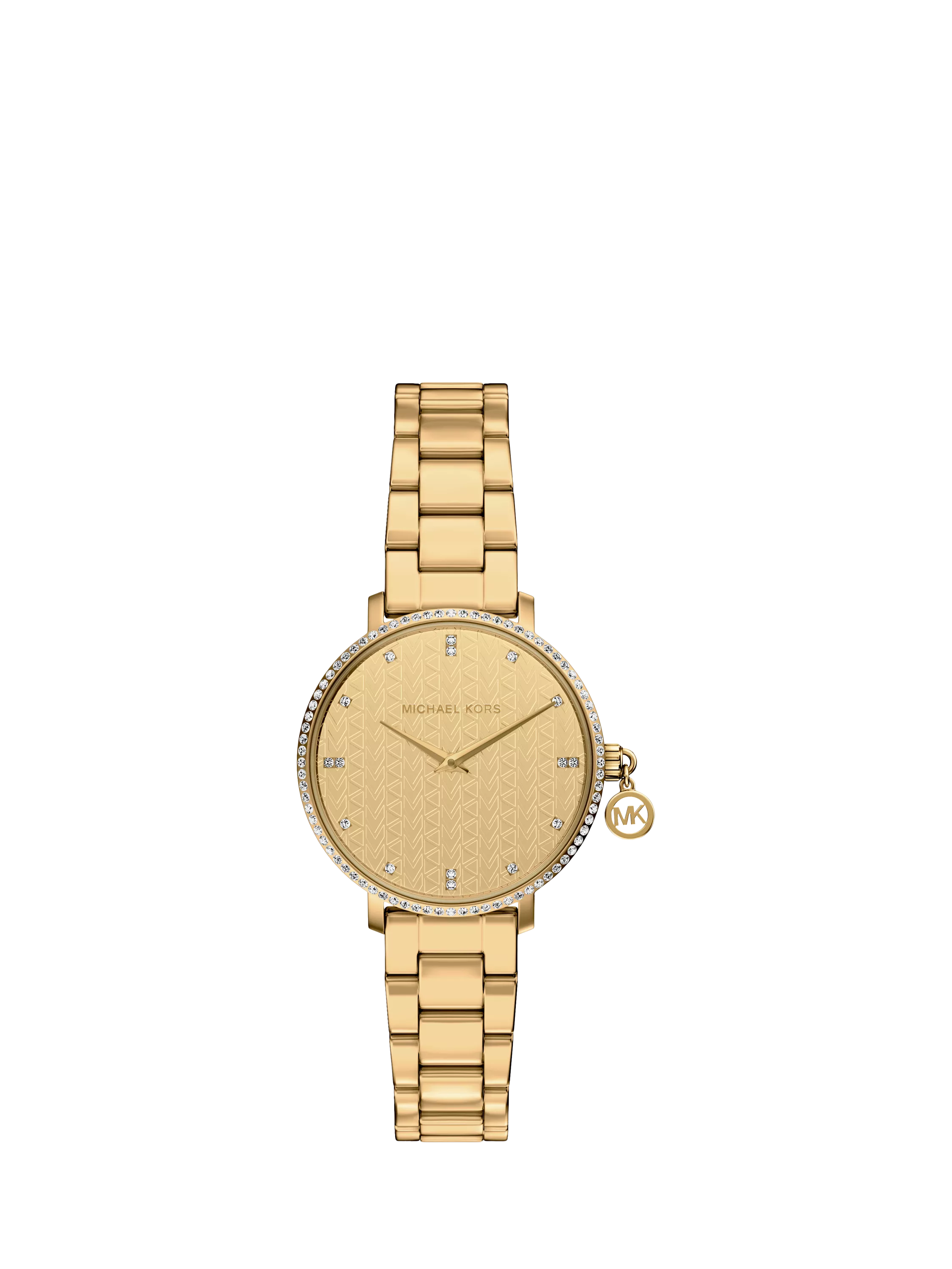 Michael Kors charm bracelet strap watch gold 32mm, UK version