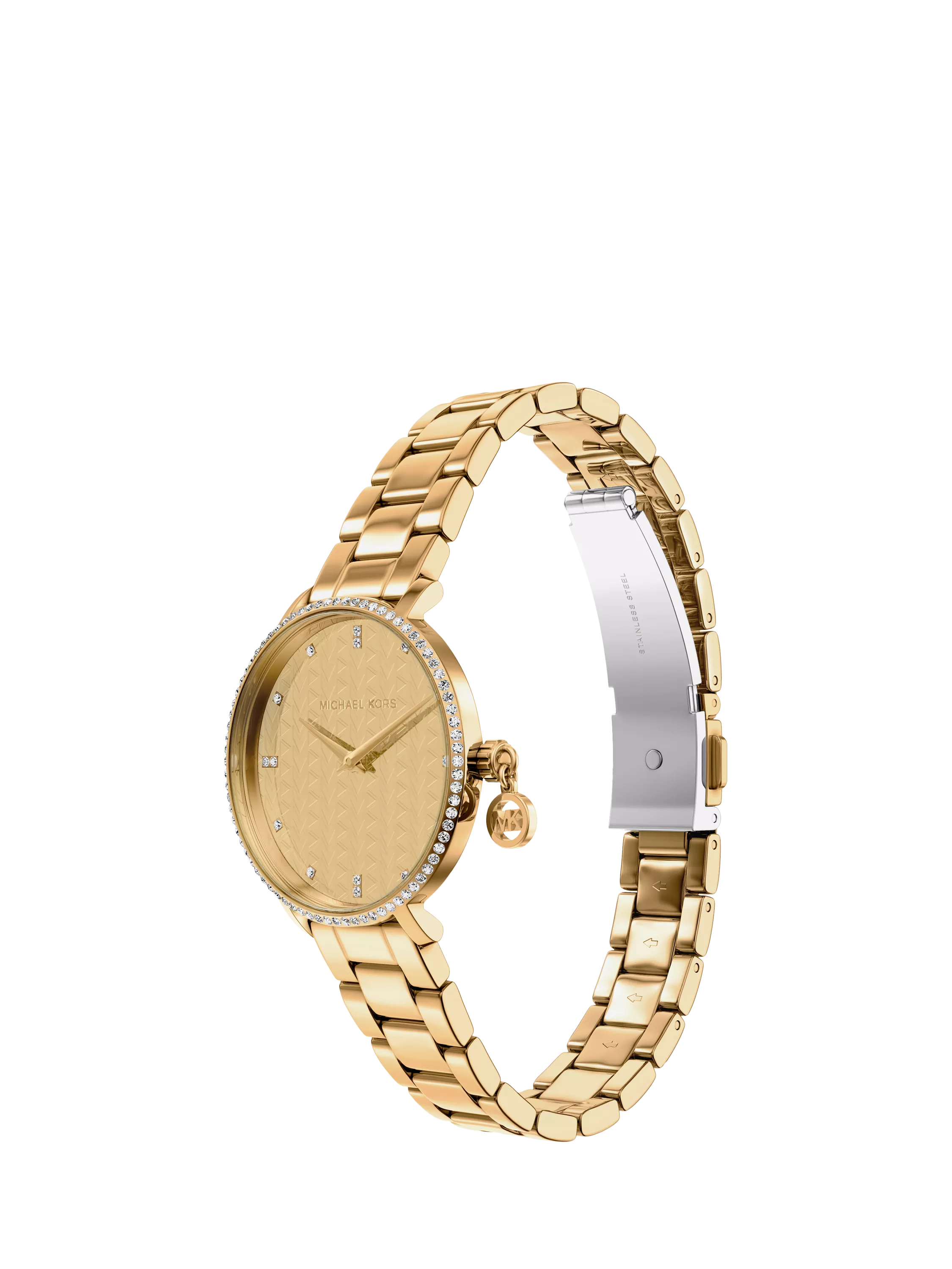 Michael Kors charm bracelet strap watch gold 32mm, UK version
