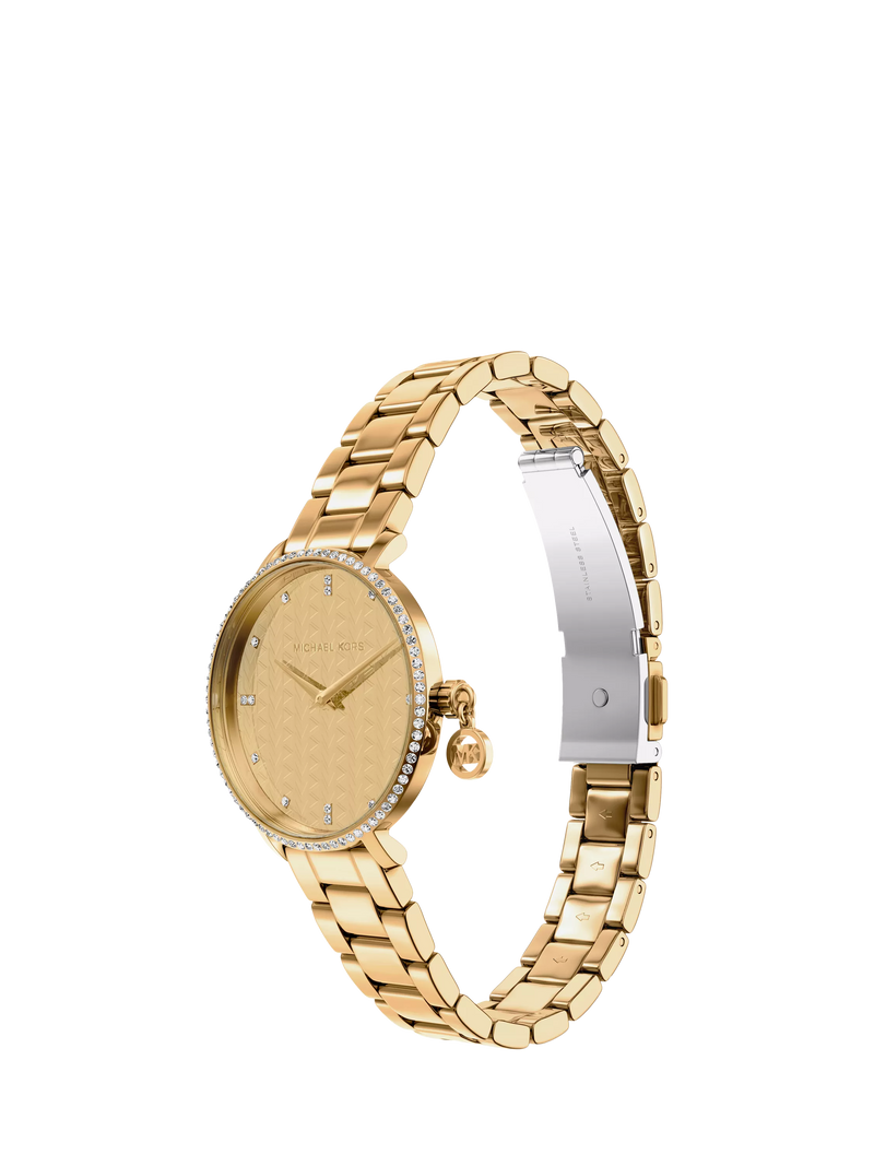Michael Kors charm bracelet strap watch gold 32mm, UK version