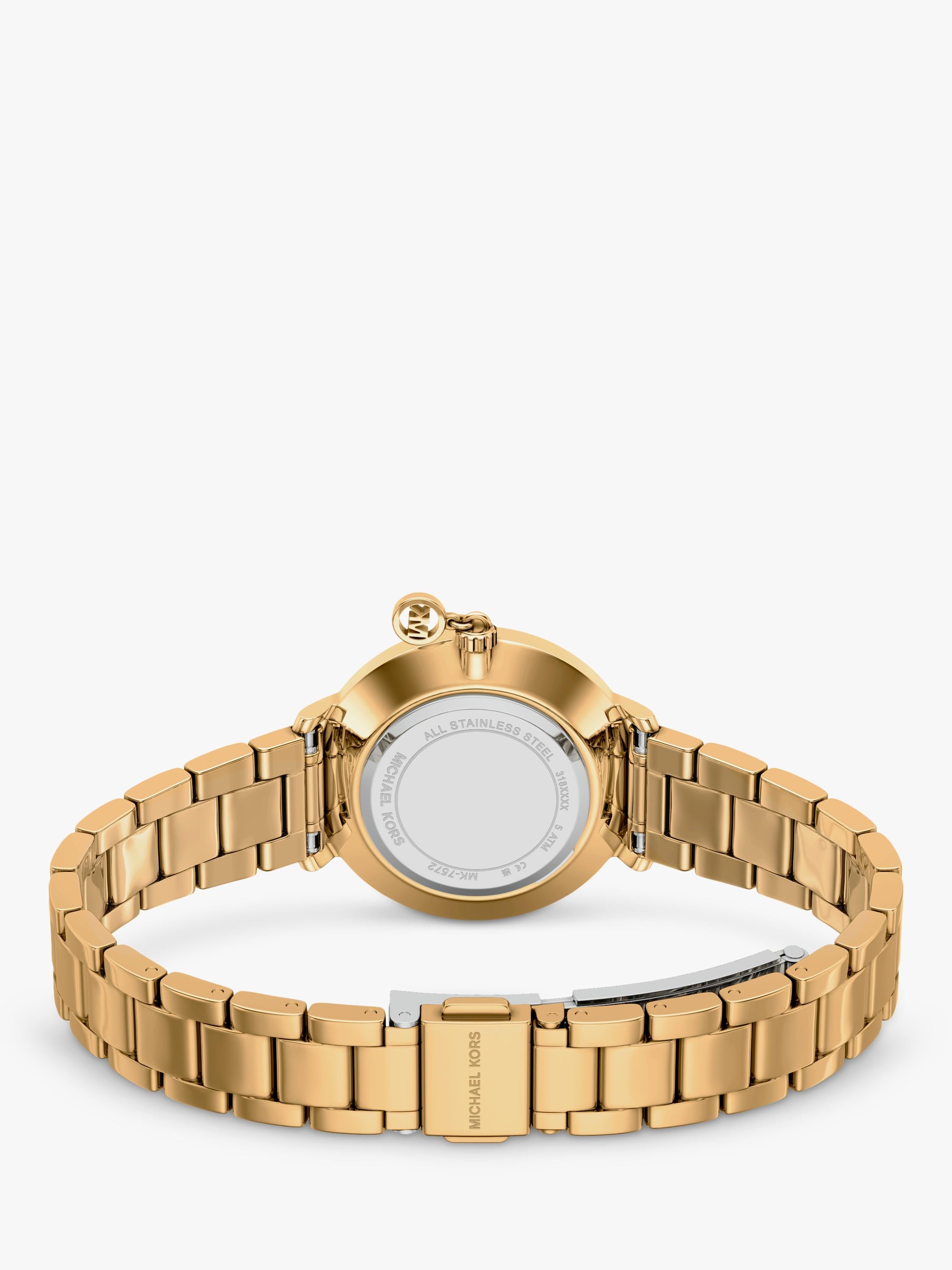 Michael Kors charm bracelet strap watch gold 32mm, UK version