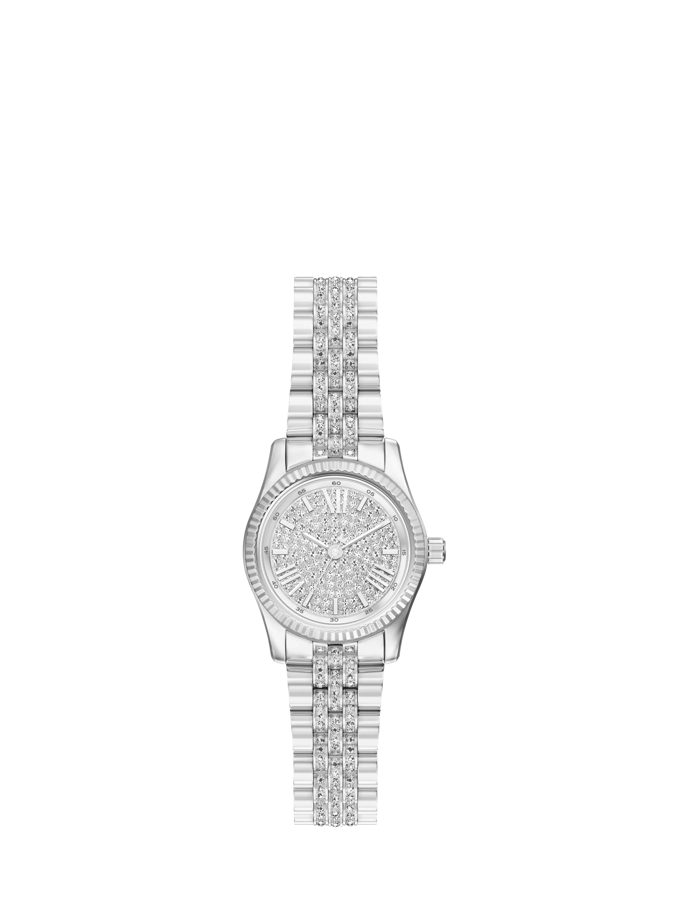 Michael Kors Petite Lexington Pave watch silver (British brand)