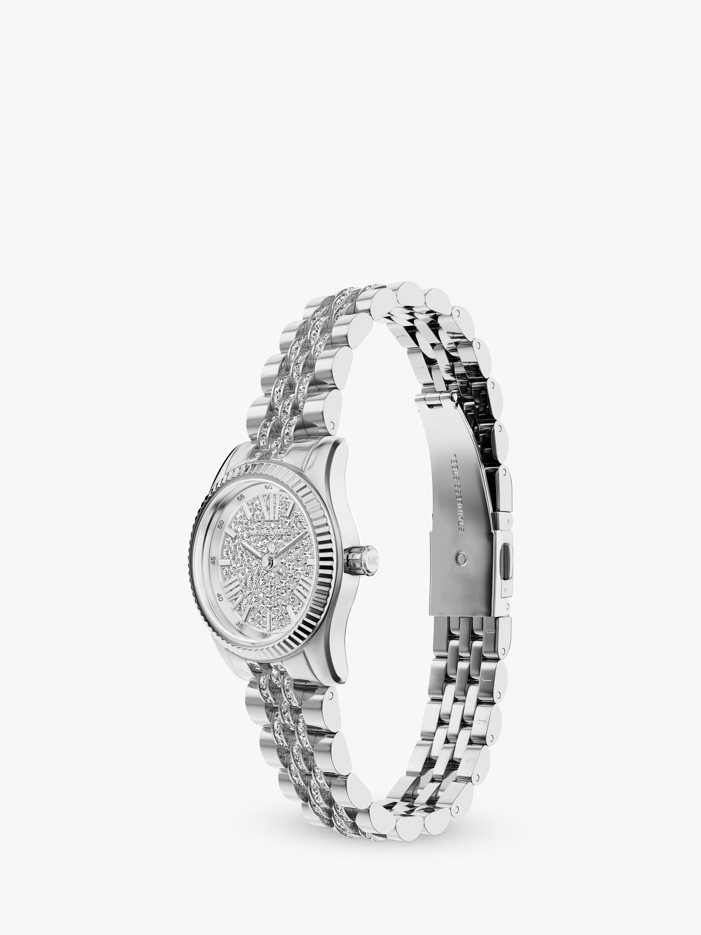 Michael Kors Petite Lexington Pave watch silver (British brand)