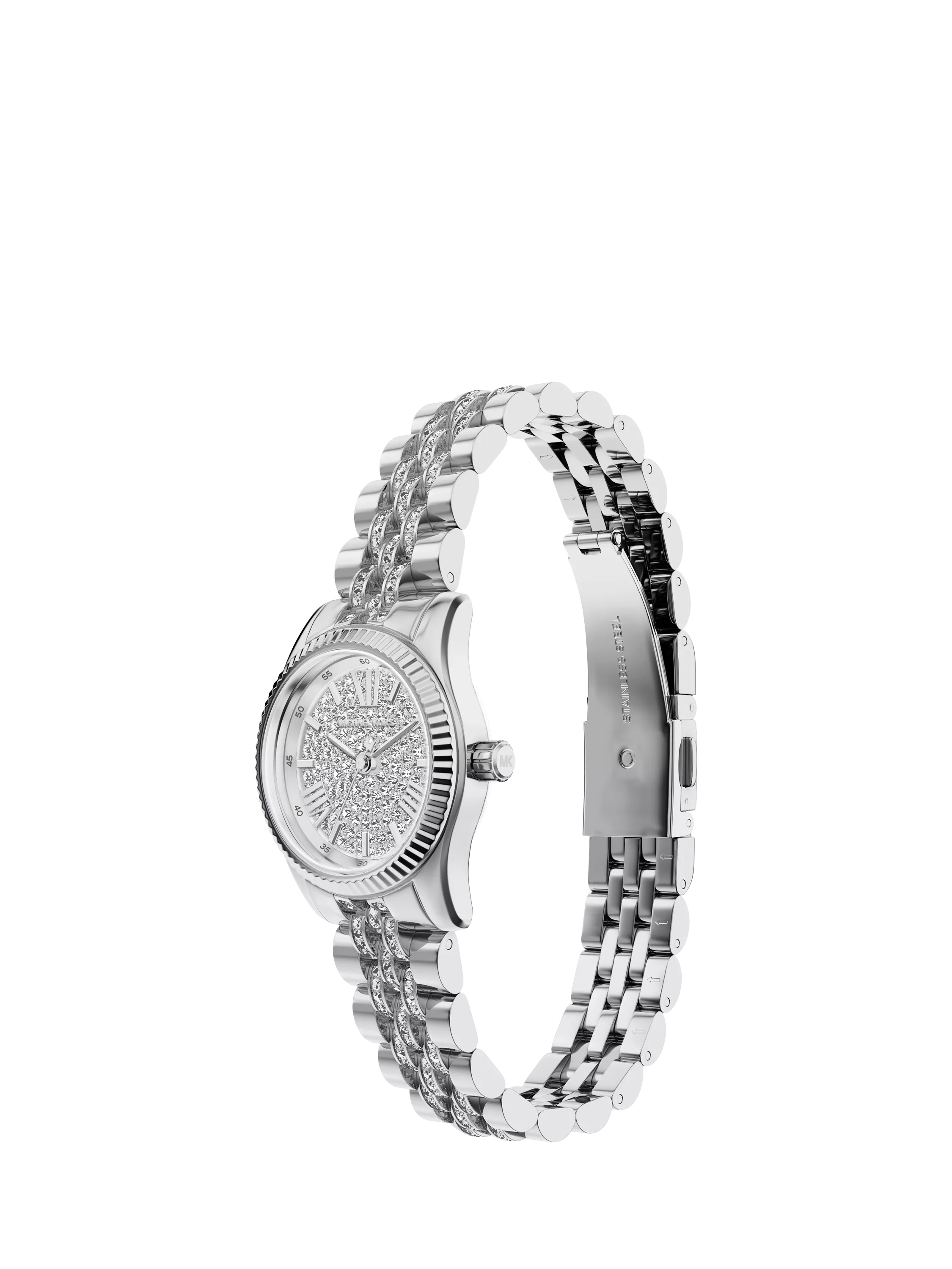 Michael Kors Petite Lexington Pave watch silver (British brand)