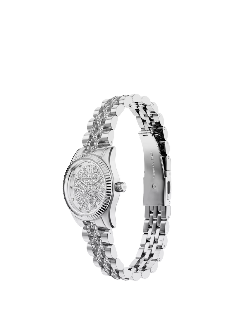 Michael Kors Petite Lexington Pave watch silver (British brand)