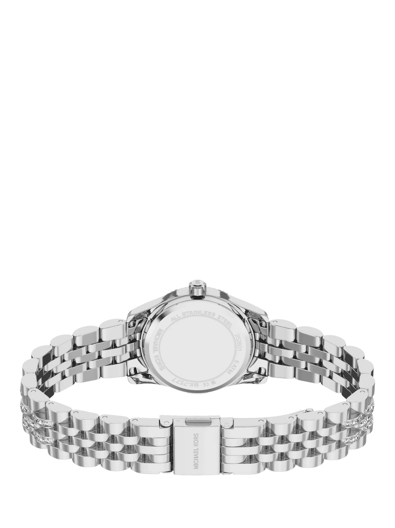 Michael Kors Petite Lexington Pave watch silver (British brand)