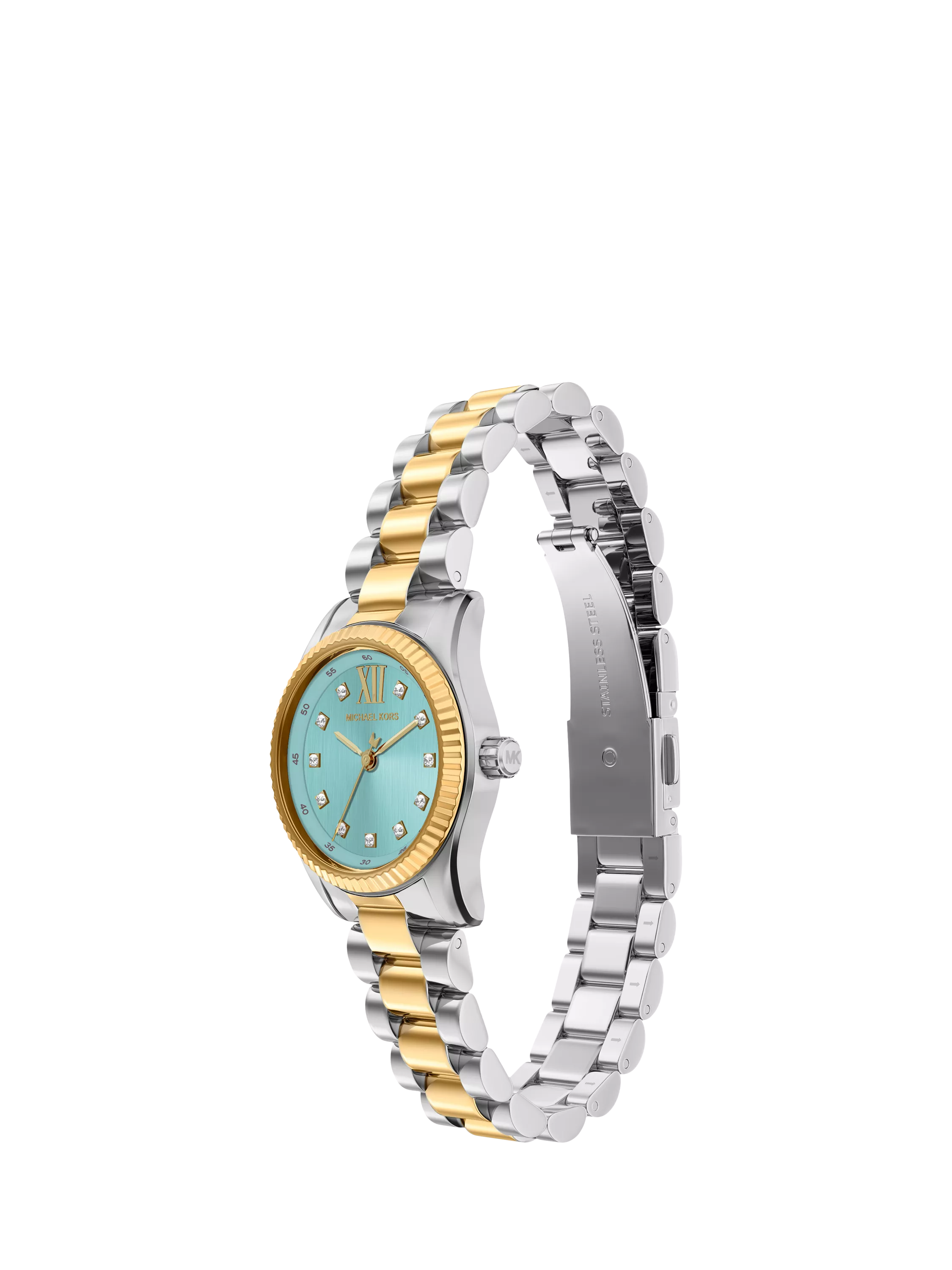 Michael Kors women's Petite Lexington two-tone watch, imported from the UK
