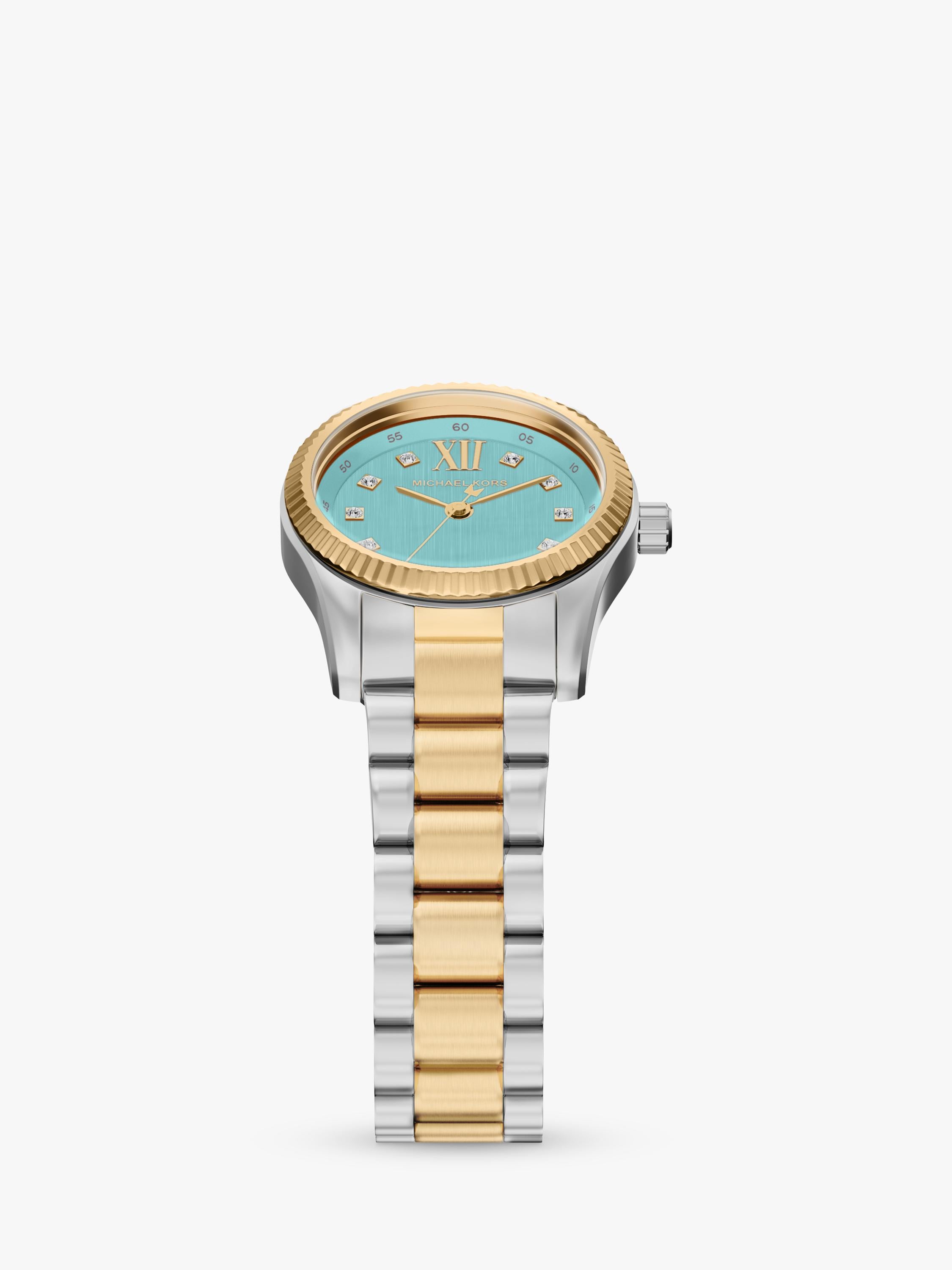 Michael Kors women's Petite Lexington two-tone watch, imported from the UK