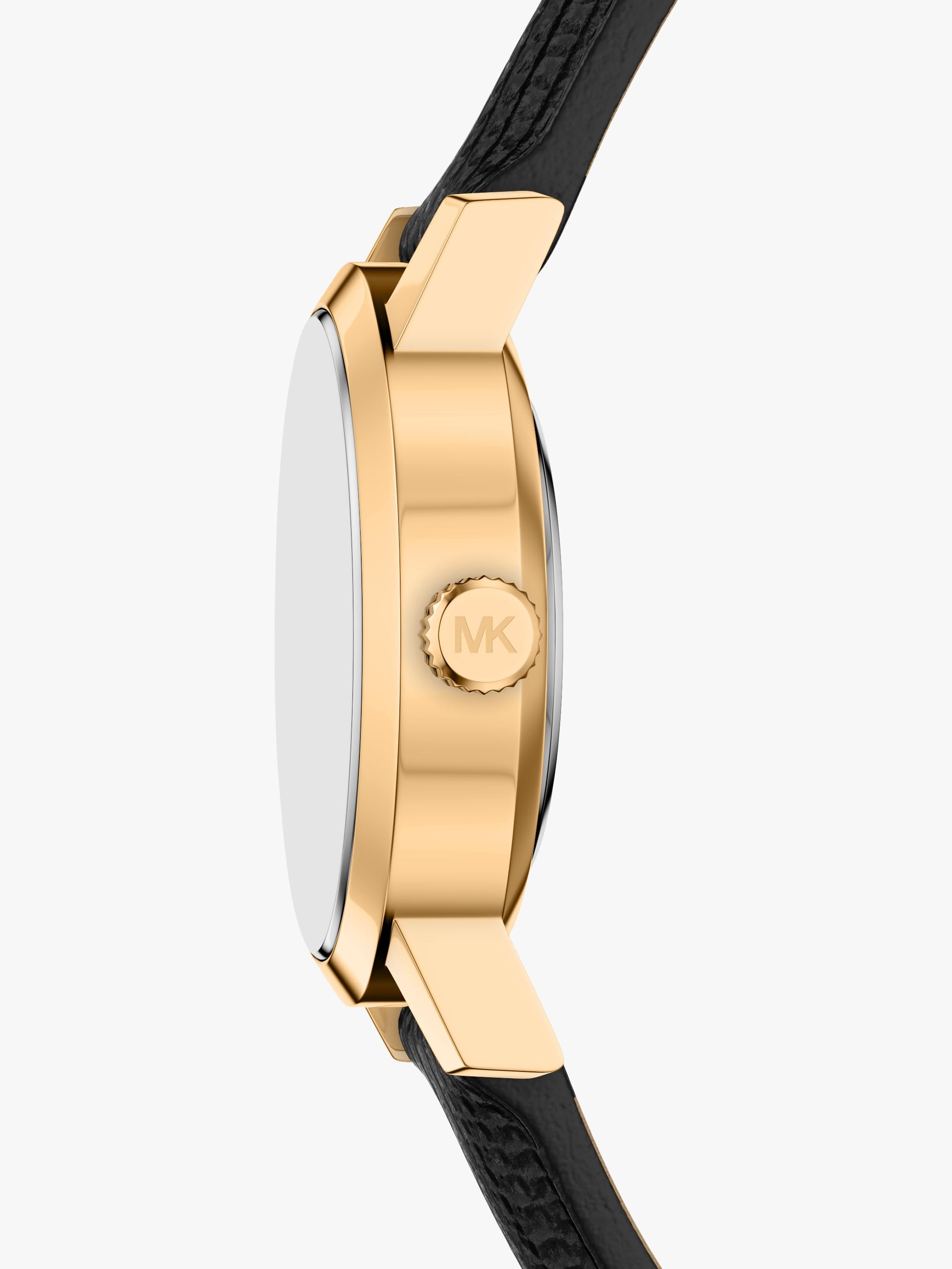 Michael Kors Maude women's oval leather watch - British product