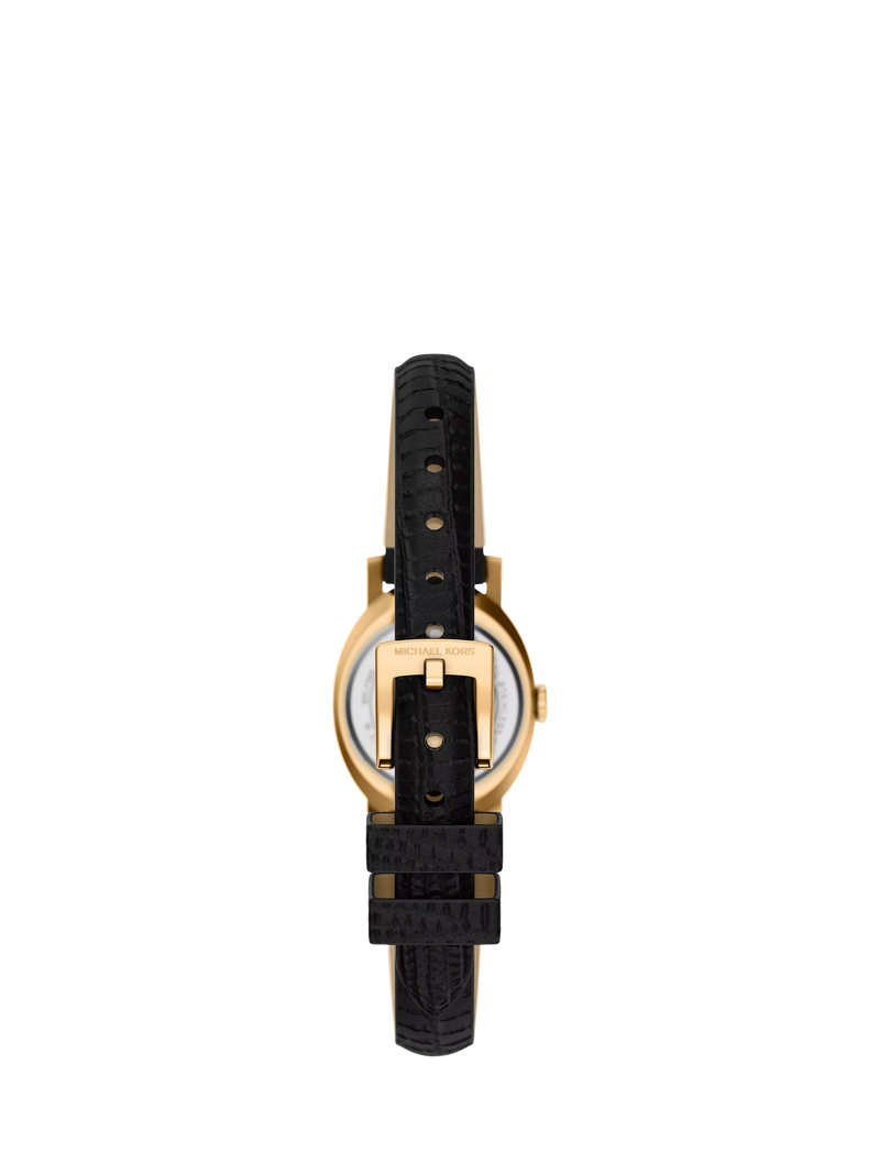 Michael Kors Maude women's oval leather watch - British product