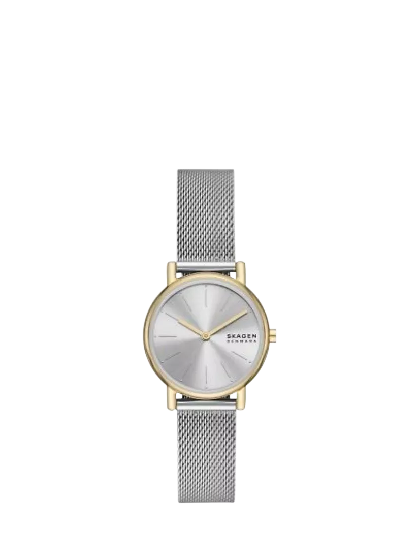 Skagen women's Signatur Lille watch and bracelet set 30mm white dial - British product