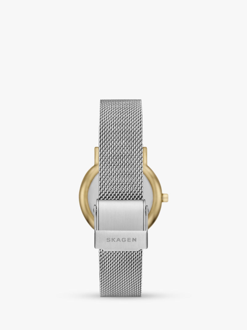Skagen women's Signatur Lille watch and bracelet set 30mm white dial - British product