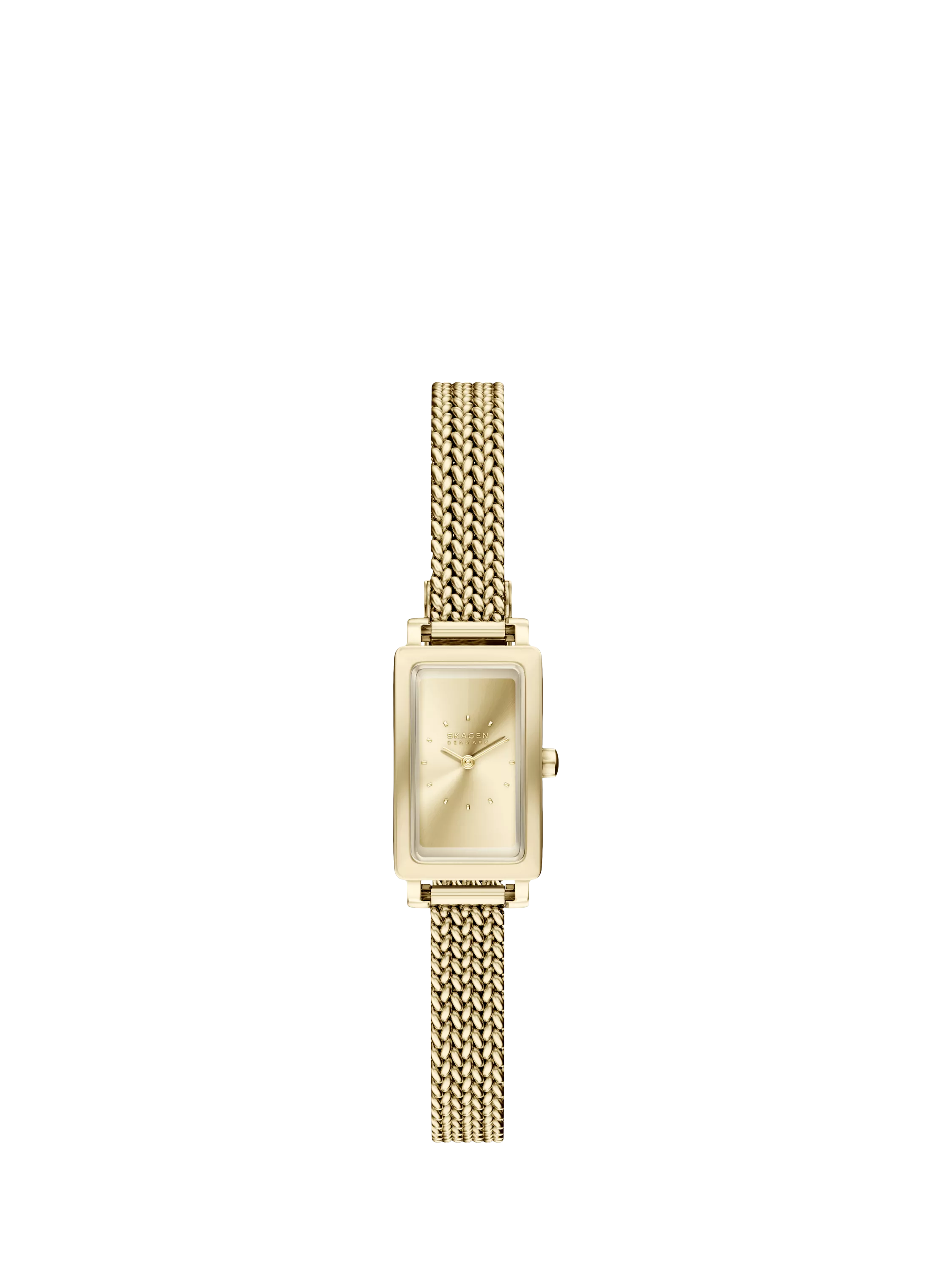 Skagen women's gold rectangular watch (British brand)