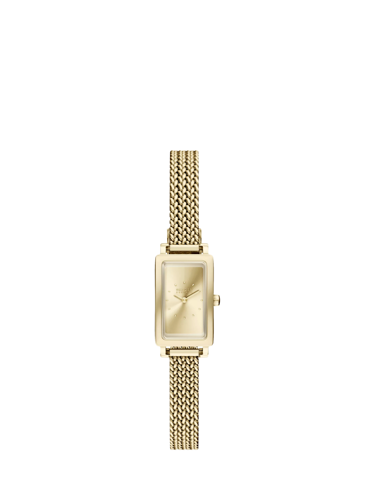 Skagen women's gold rectangular watch (British brand)