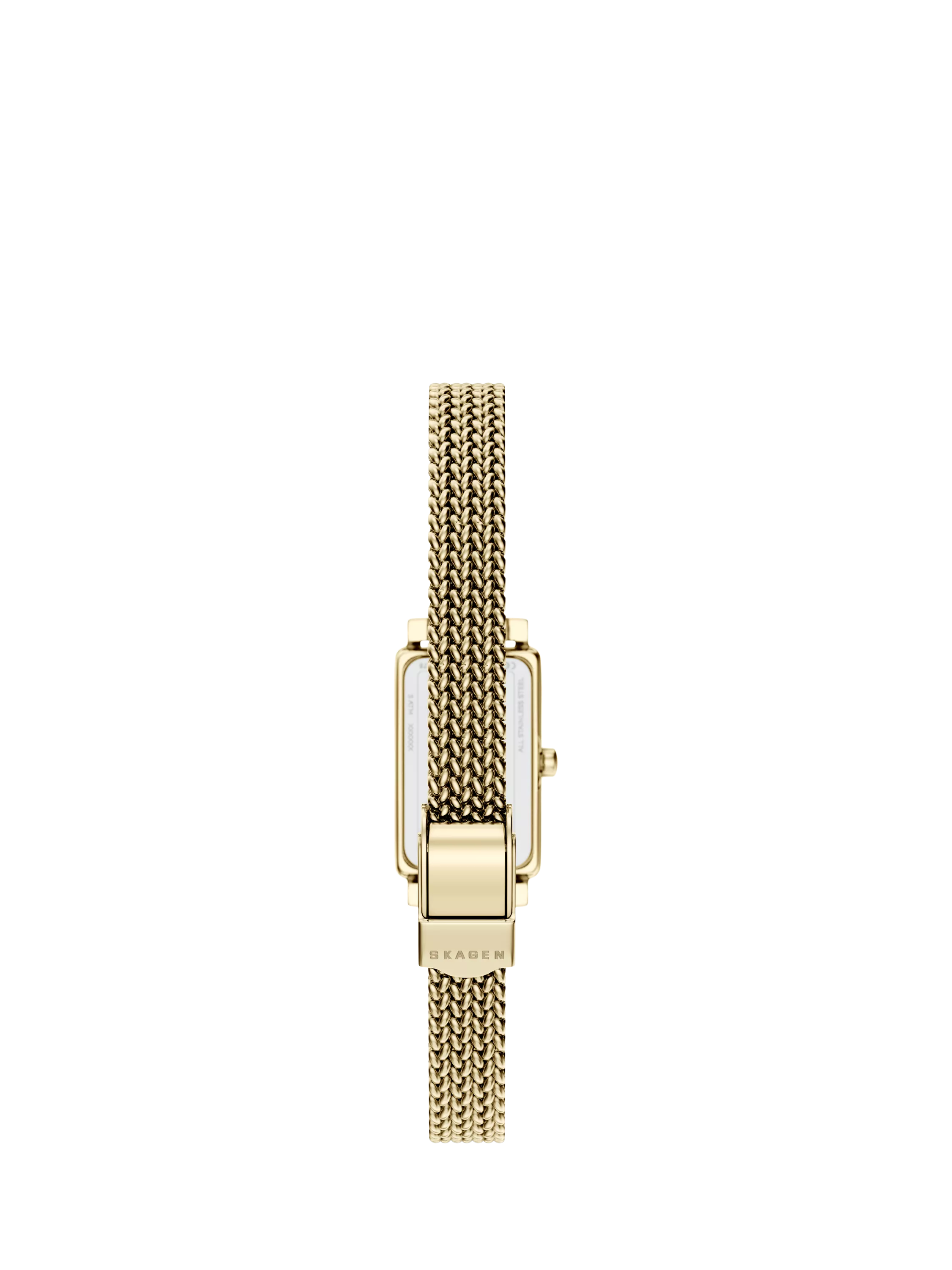 Skagen women's gold rectangular watch (British brand)