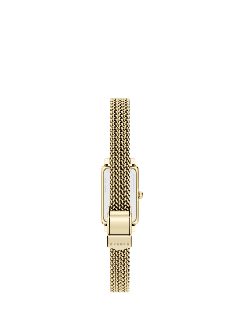 Skagen women's gold rectangular watch (British brand)