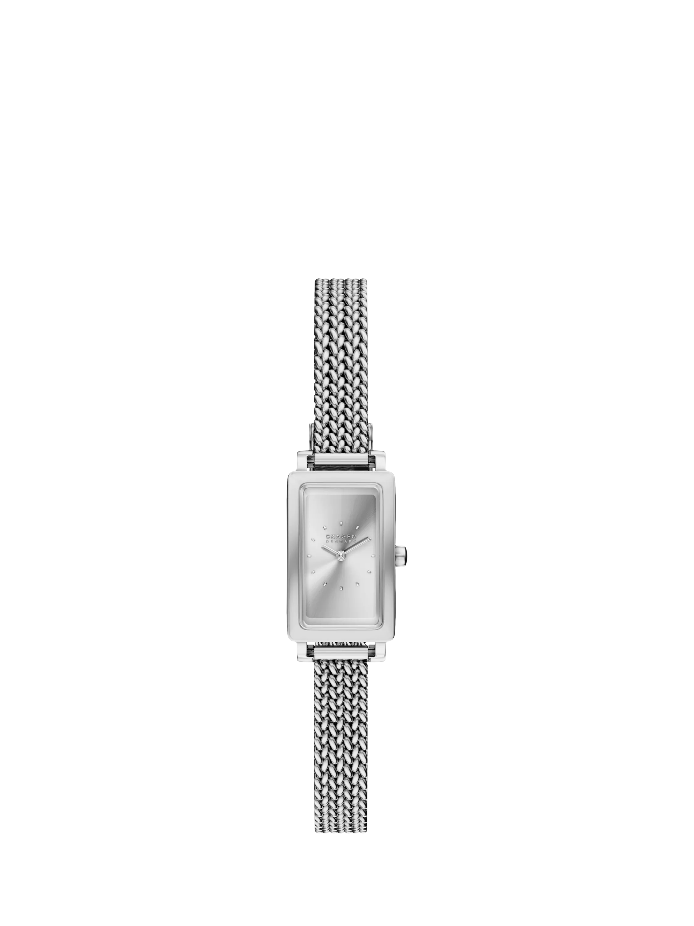 Skagen women's rectangular mesh strap watch silver - British product