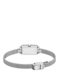 Skagen women's rectangular mesh strap watch silver - British product