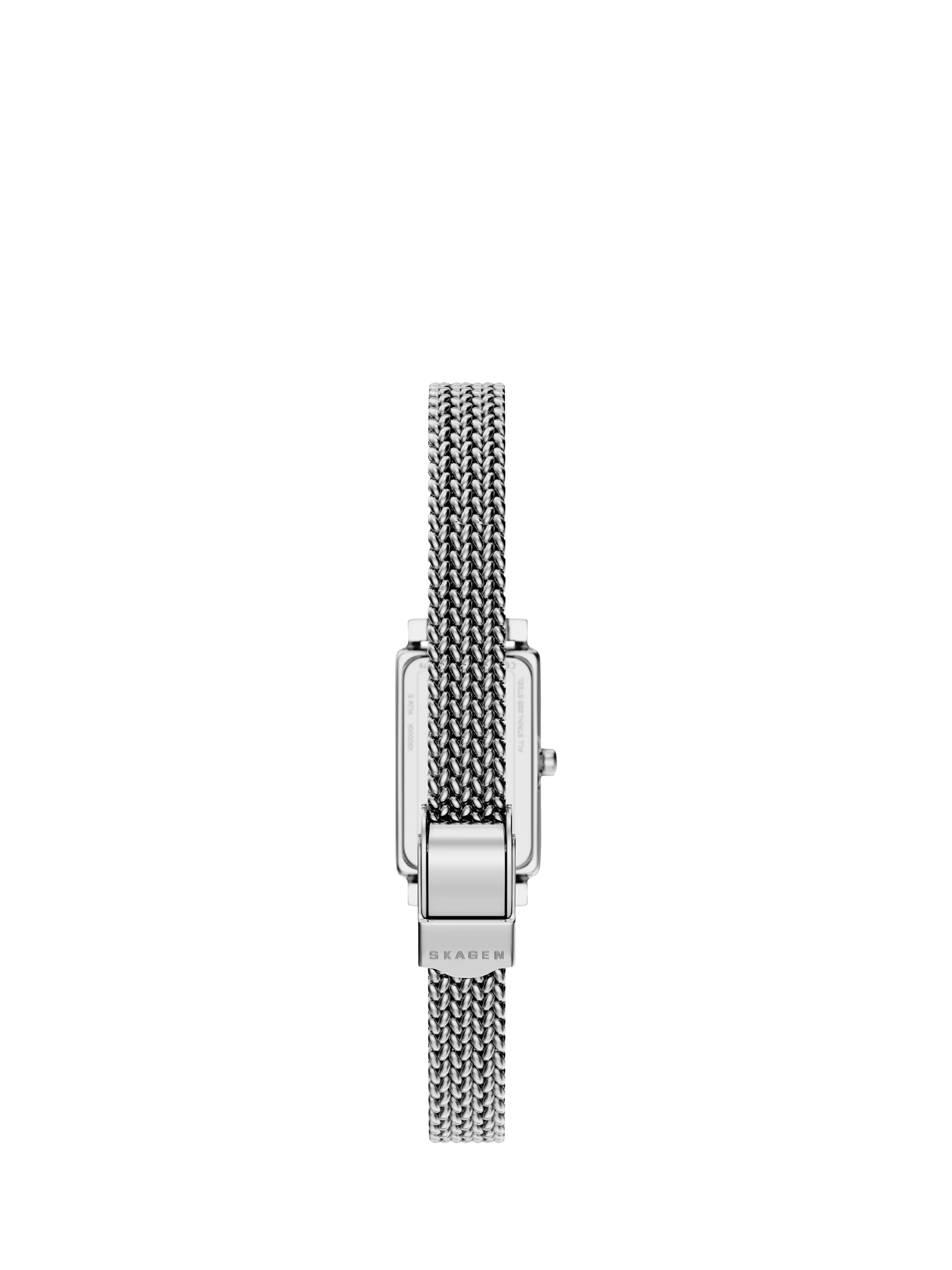 Skagen women's rectangular mesh strap watch silver - British product