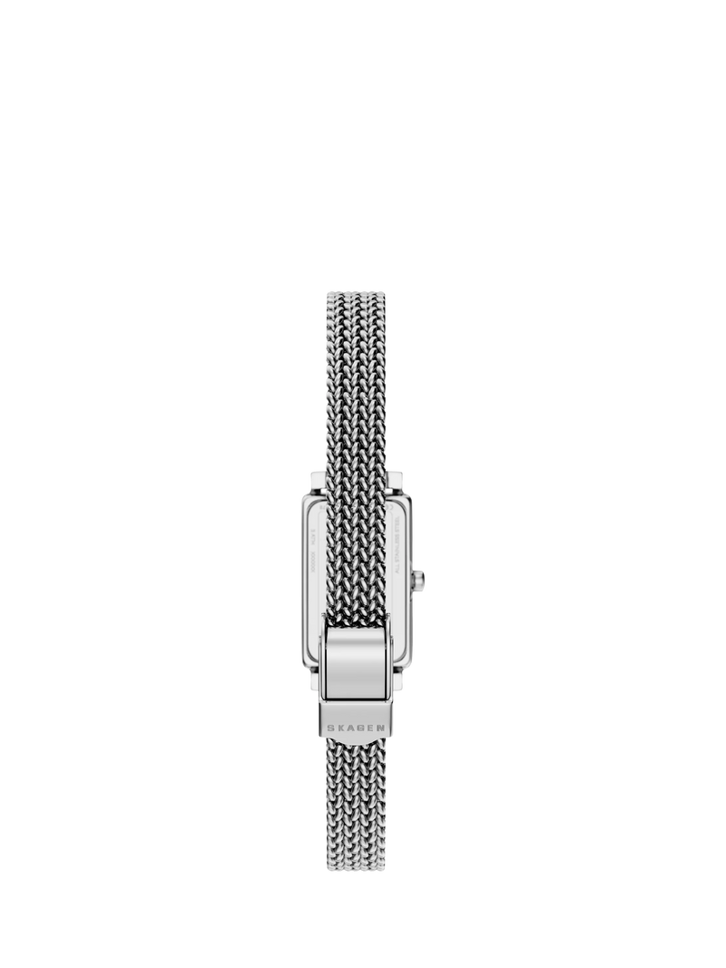 Skagen women's rectangular mesh strap watch silver - British product