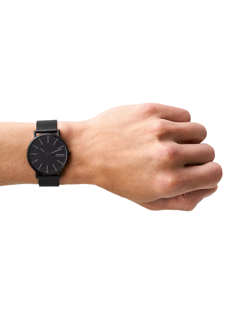 Skagen Signatur mesh watch 40mm black dial - British product