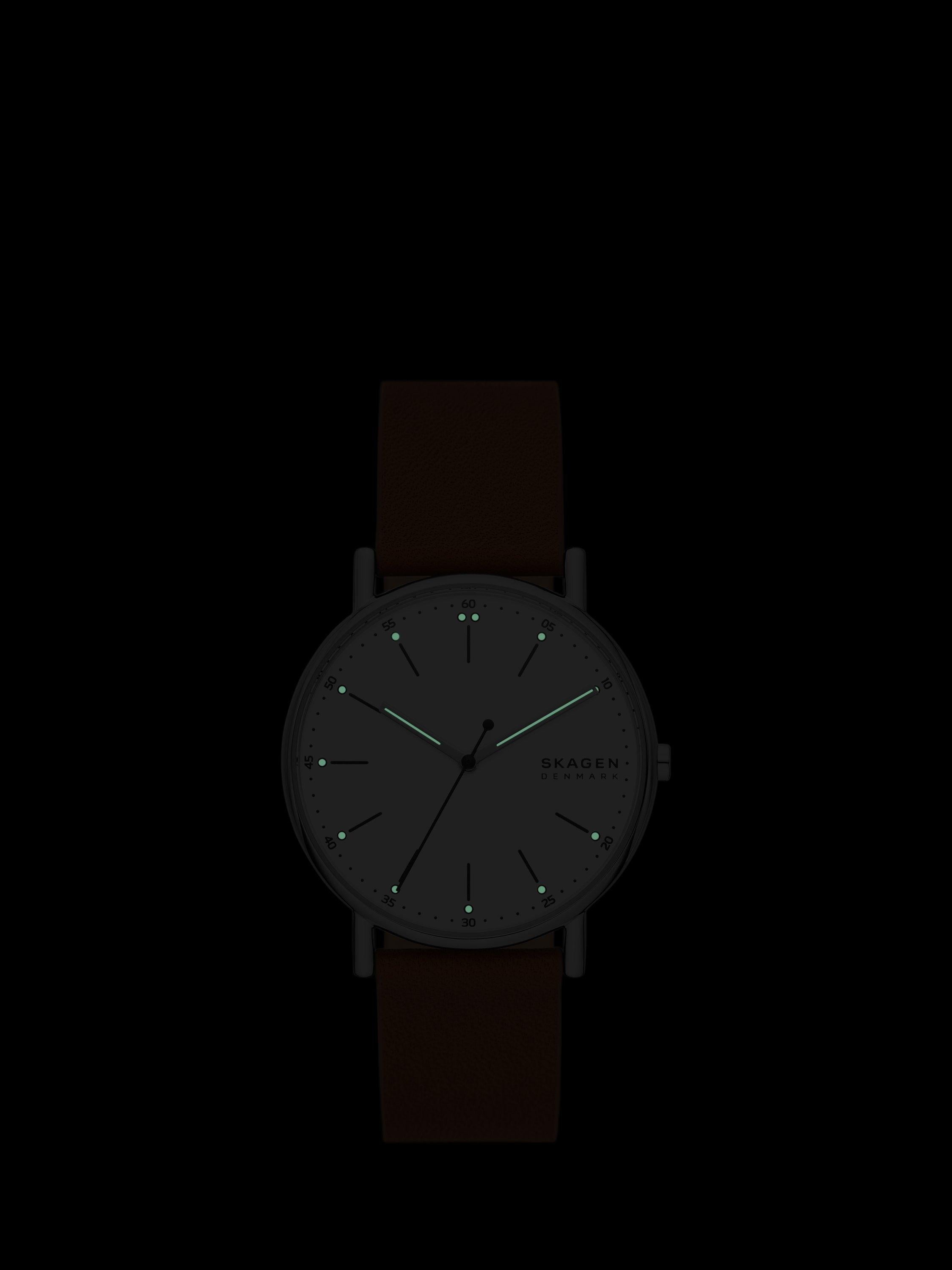 Skagen Signatur 40mm round watch leather strap, imported from the UK