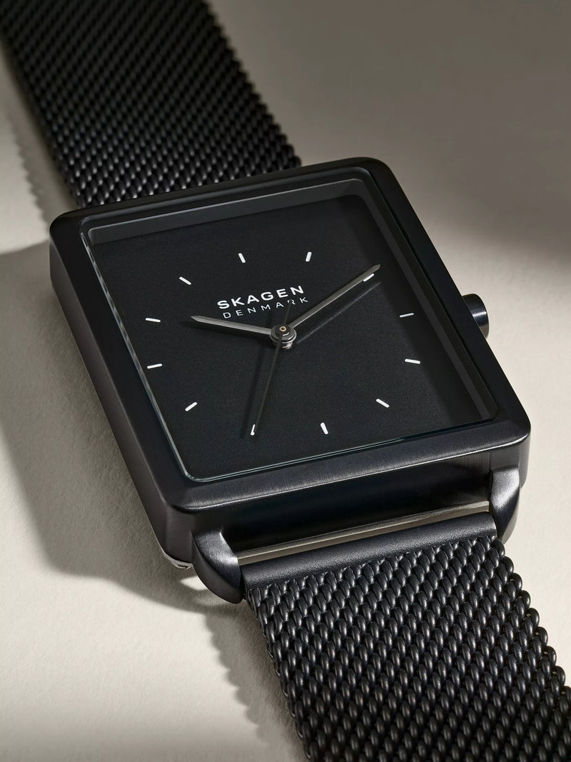 Skagen Hagen men's mesh watch black 36mm, UK version