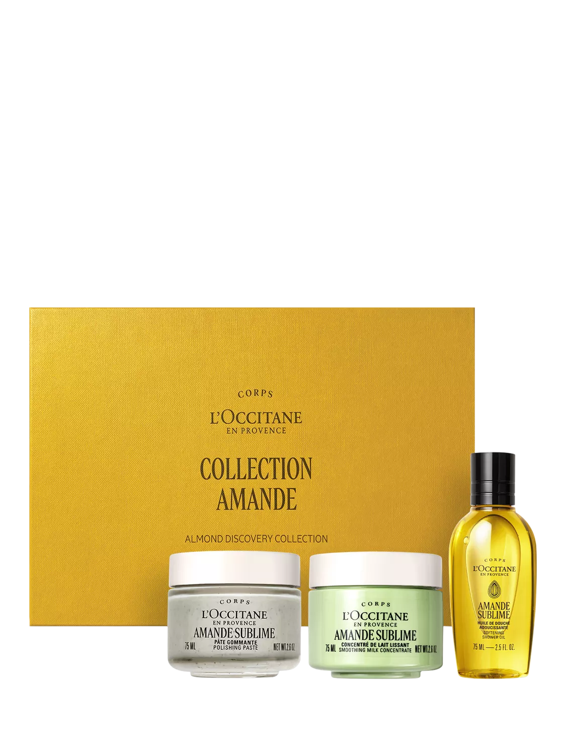 L'Occitane Almond body care gift set 3x75ml (British brand)