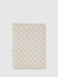 Reiss Floyd Woven Leather Bifold Card Holder Off White (British brand)