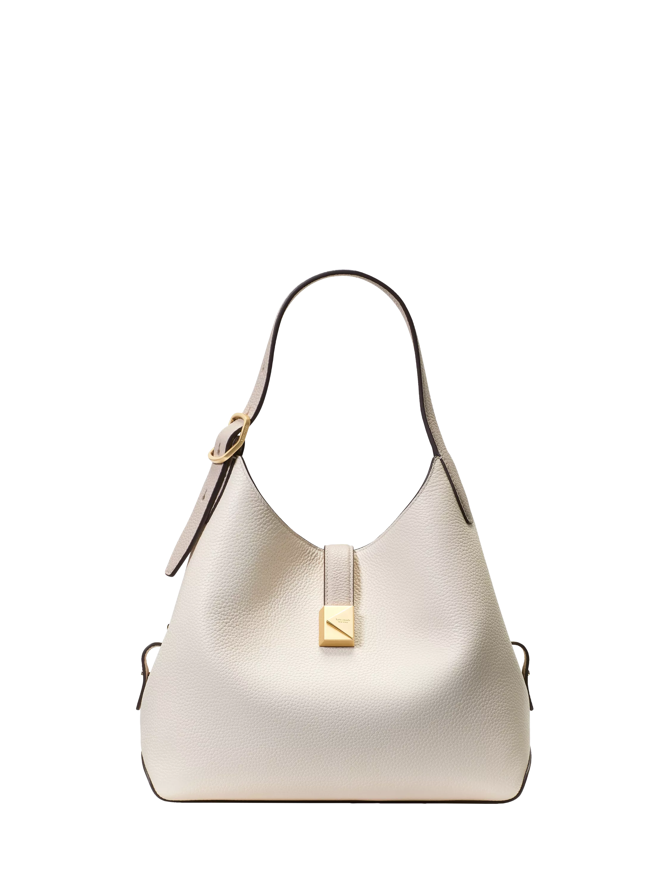 kate spade new york Deco Leather Medium Crossbody Tote Bag, Cashew Milk