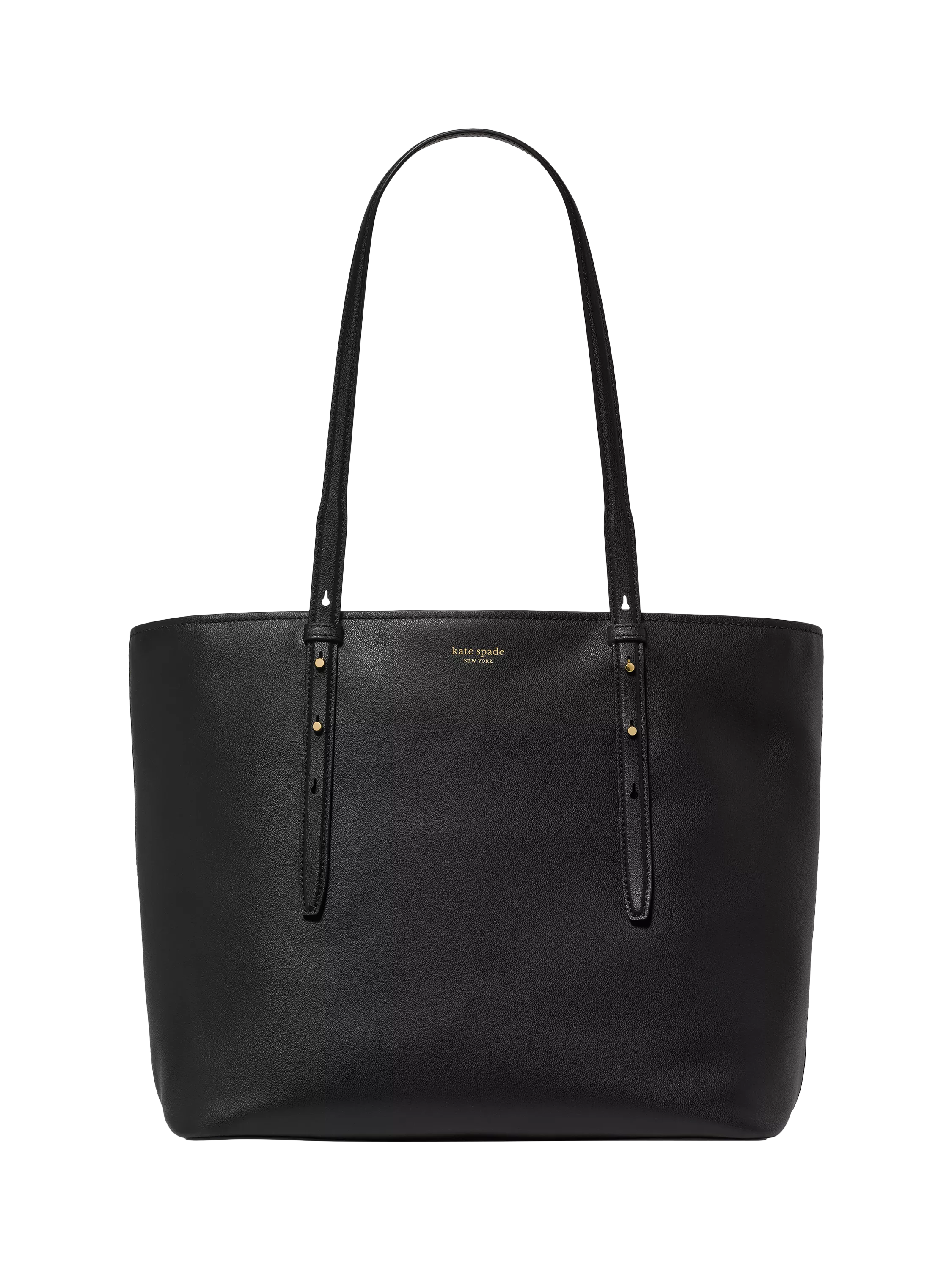 kate spade new york Do It All Leather Zipped Tote Bag, Black