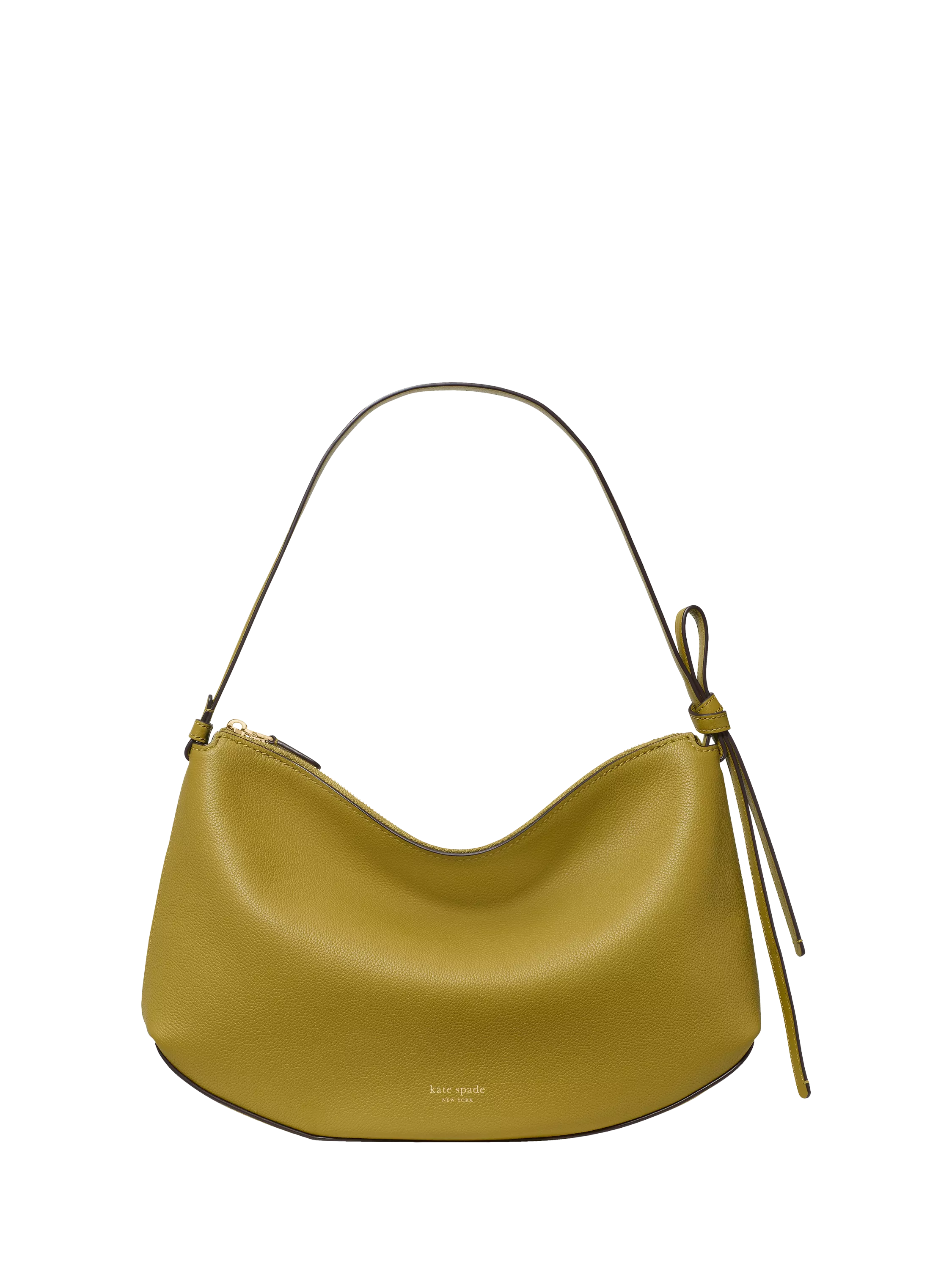 kate spade Loop Large Leather Shoulder Bag Laurel Leaf, imported from the UK