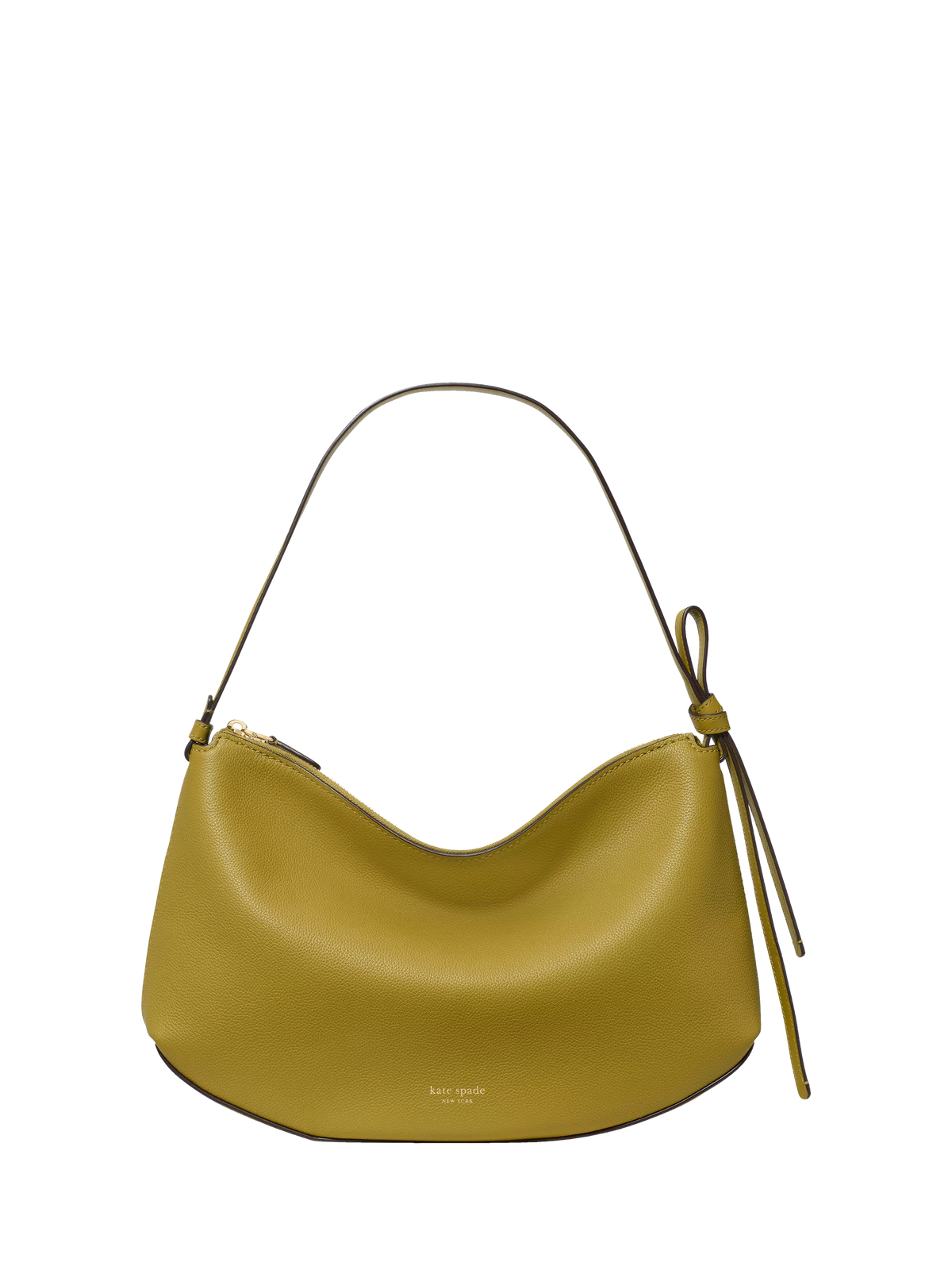 kate spade Loop Large Leather Shoulder Bag Laurel Leaf, imported from the UK