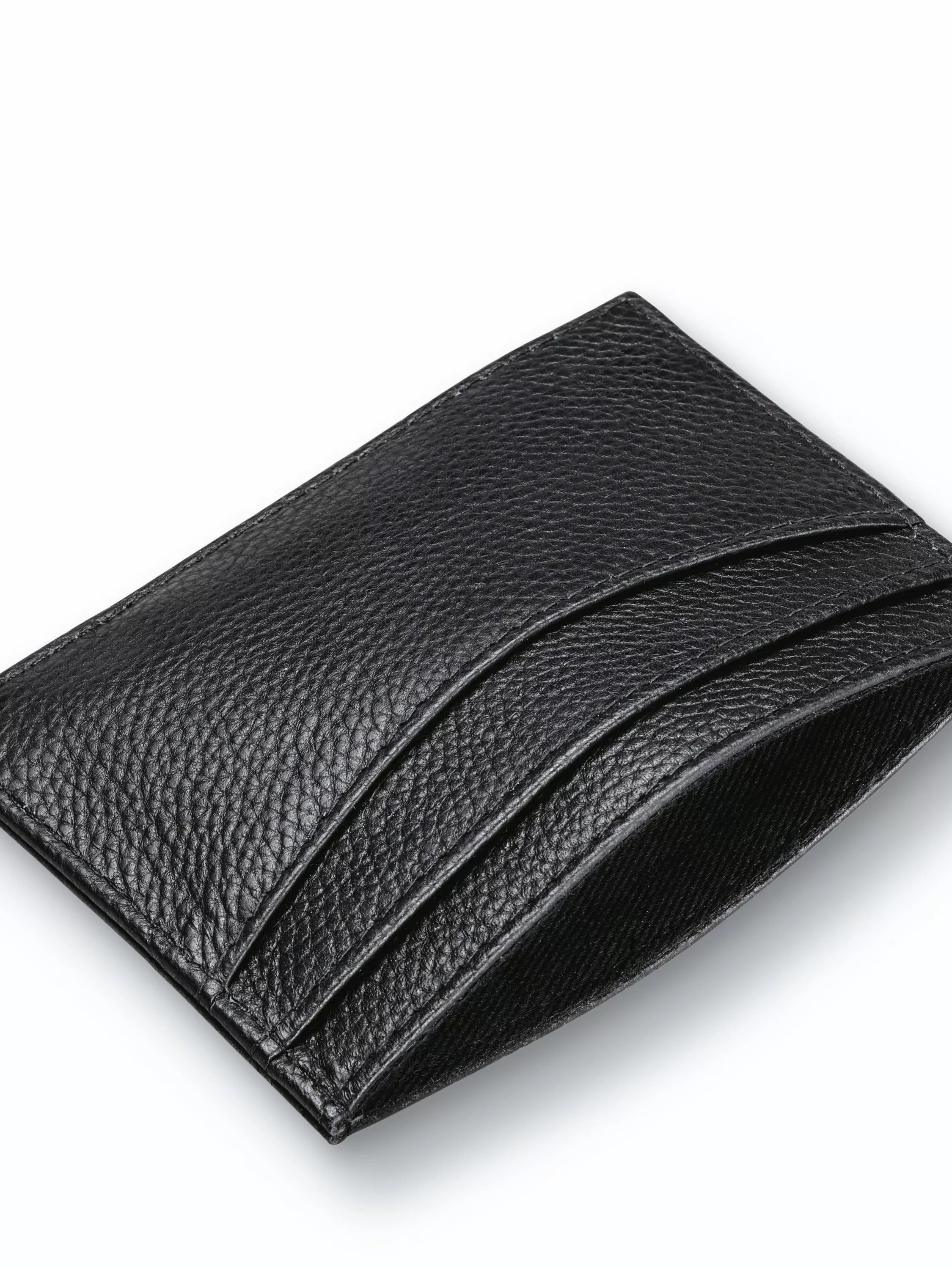 Charles Tyrwhitt leather card holder black, imported from the UK