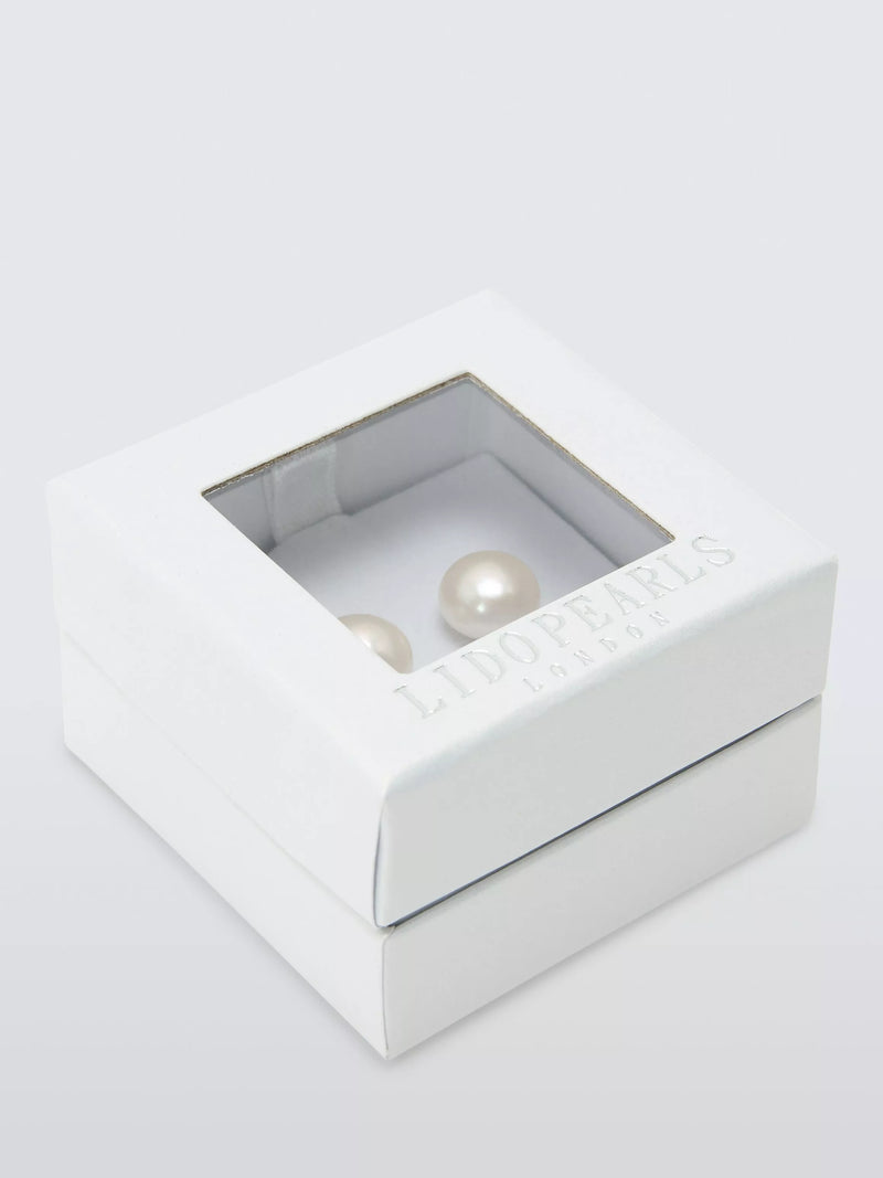 Lido stud earrings freshwater pearl 9-10mm - British product