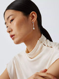 Lido cubic zirconia pearl drop earrings (British brand)