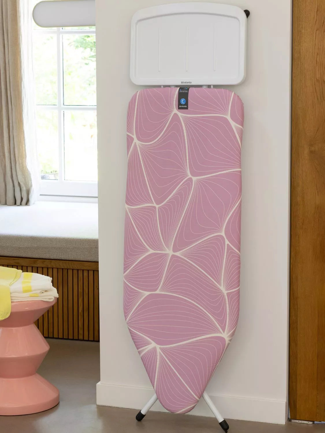 Brabantia Ironing Board C Lilac Waves 124x45cm, imported from the UK