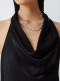 Lido freshwater button pearl necklace sterling silver, imported from the UK