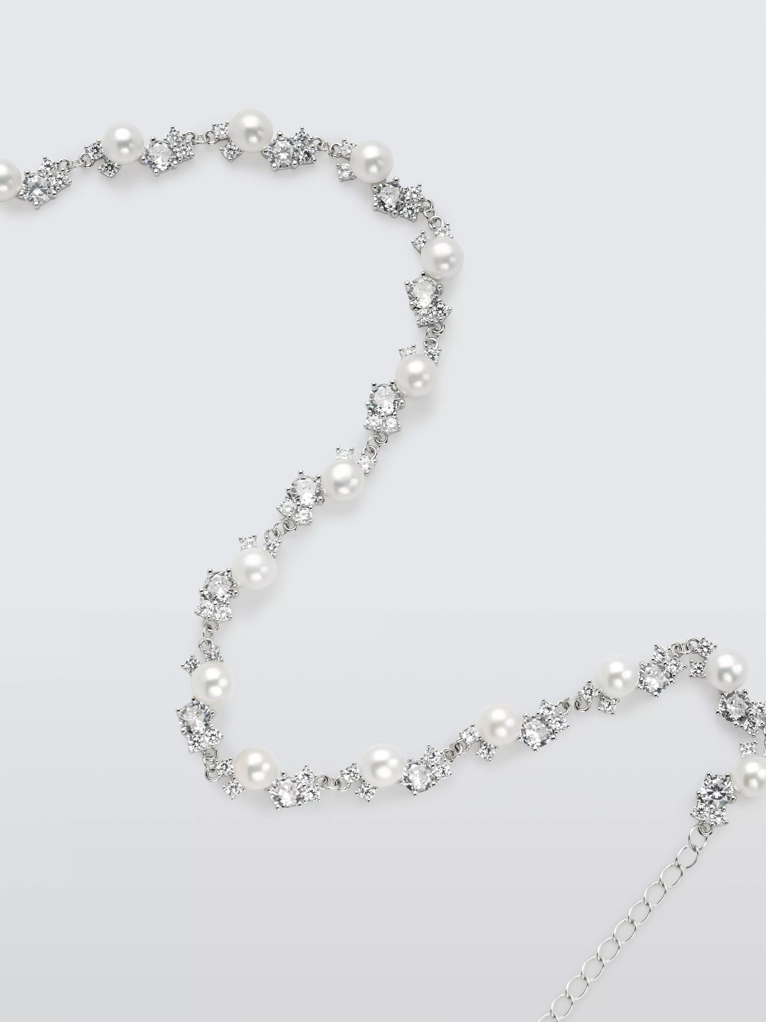 Lido freshwater button pearl necklace sterling silver, imported from the UK