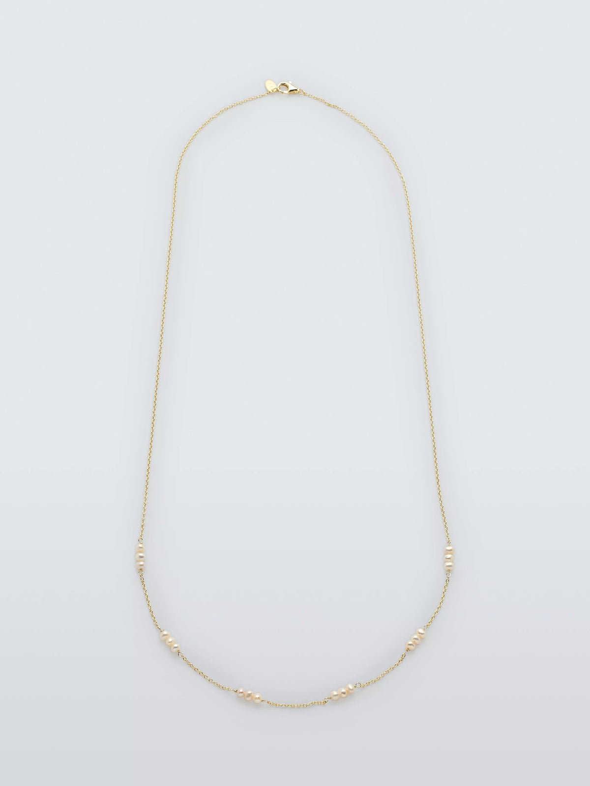Lido freshwater pearl necklace gold plated sterling silver 60cm, UK version