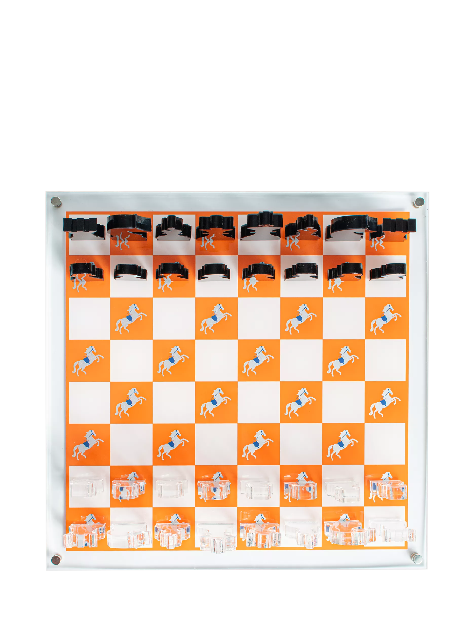 MaisonGames horse chess set acrylic 35.6cm - British product