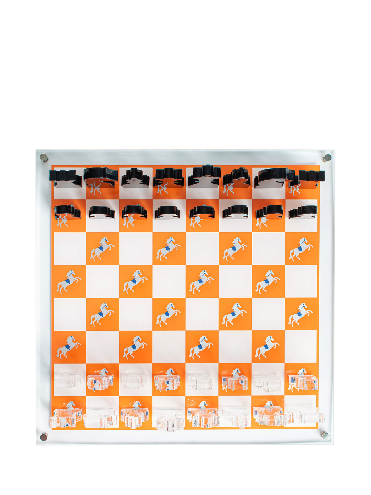 MaisonGames horse chess set acrylic 35.6cm - British product
