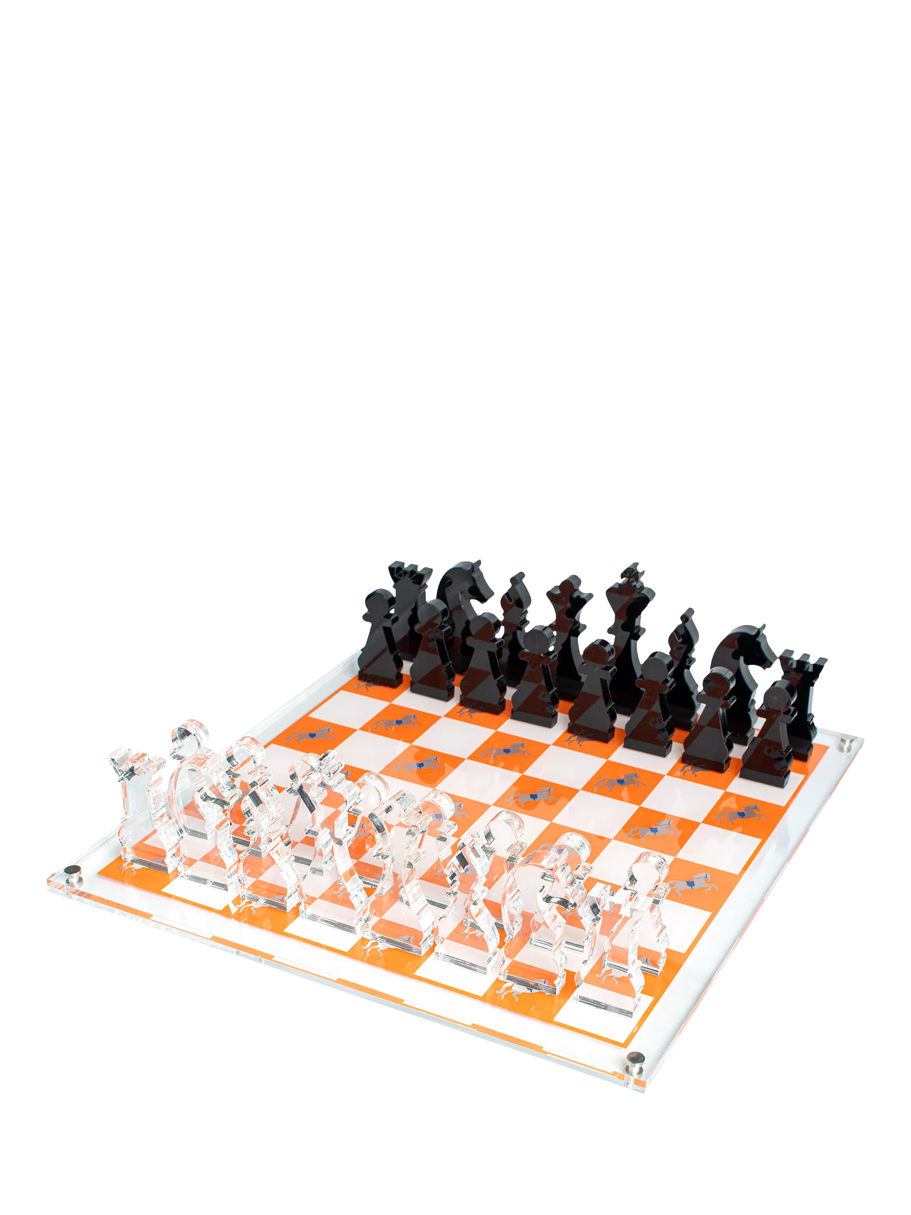 MaisonGames horse chess set acrylic 35.6cm - British product