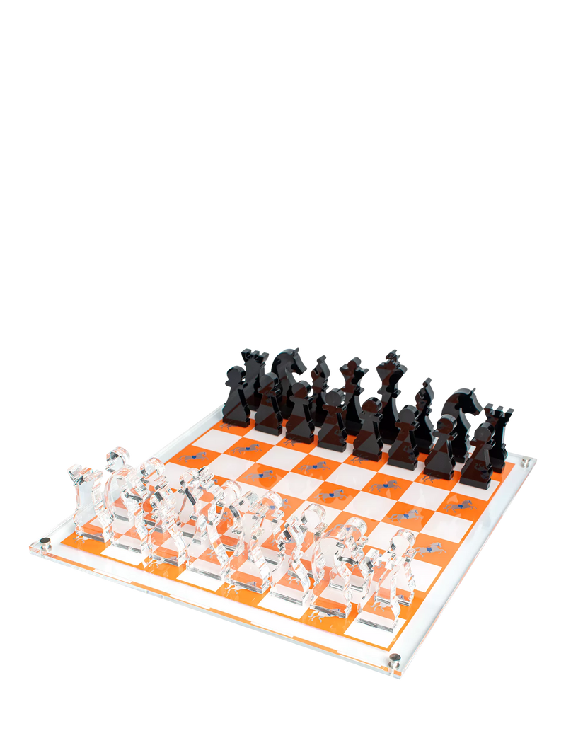MaisonGames horse chess set acrylic 35.6cm - British product