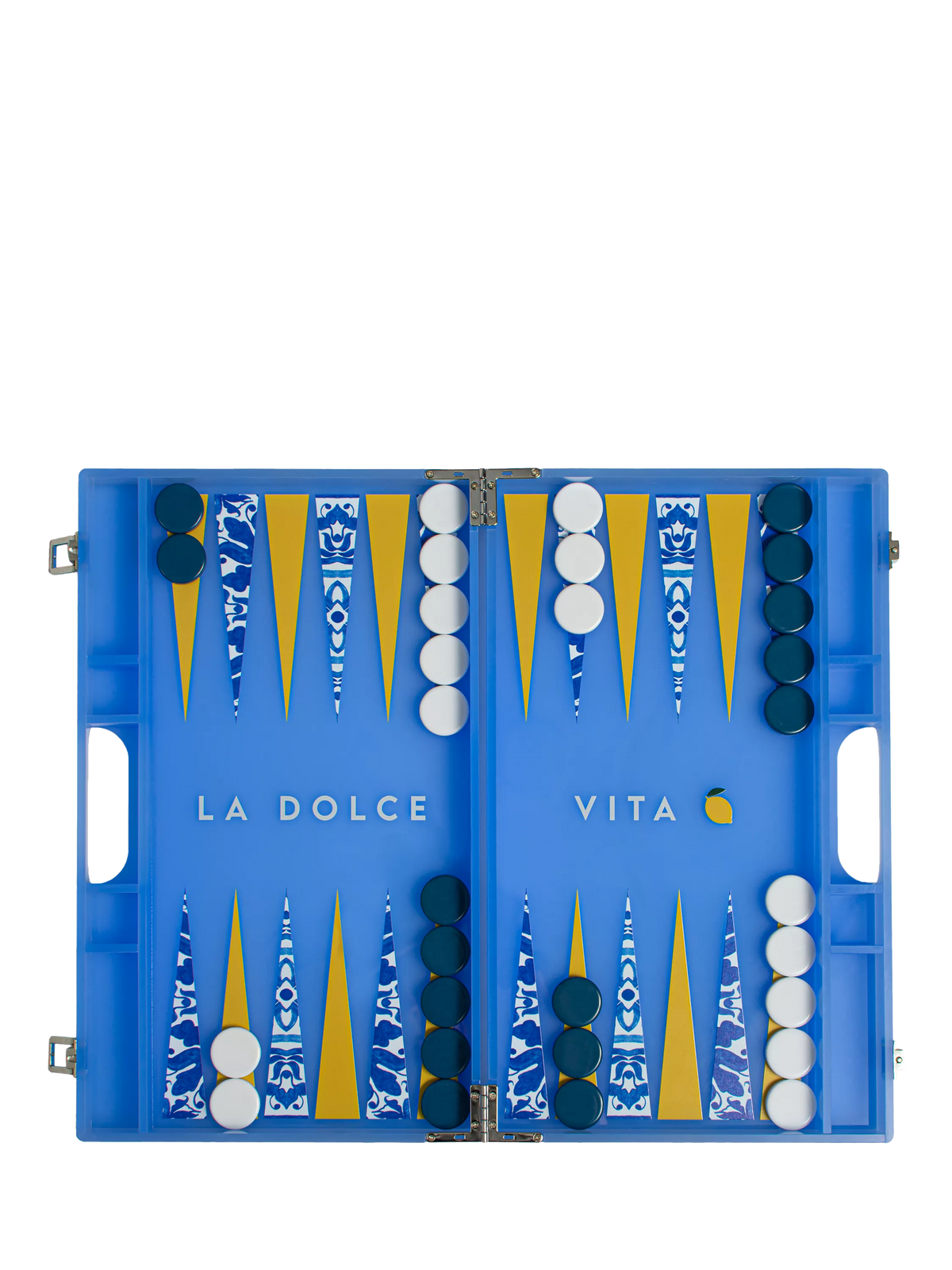 MaisonGames La Dolce Vita backgammon set, imported from the UK