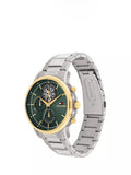 Tommy Hilfiger chronograph watch green dial silver bracelet (British brand)