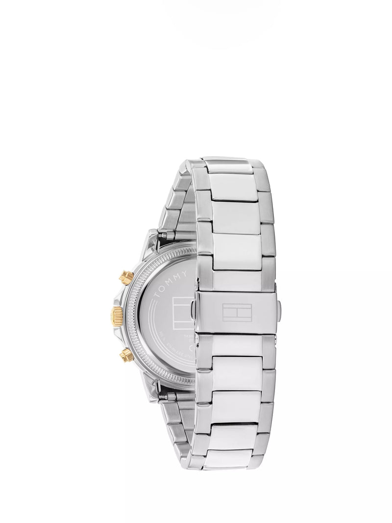 Tommy Hilfiger chronograph watch green dial silver bracelet (British brand)